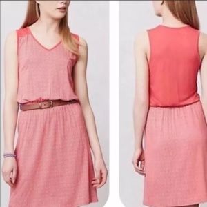 Deletta Anthropologie red and white dress